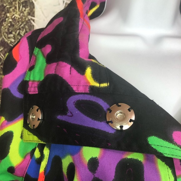 Vintage Berek Jacket Women's small Colorful Abstract Retro Graffiti Art core - Picture 10 of 12